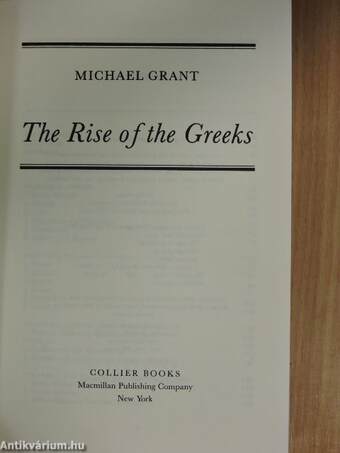 The Rise of the Greeks