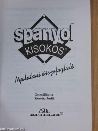 Spanyol kisokos - Nyelvtani összefoglaló