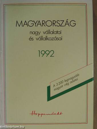 Magyarország nagy vállalatai és vállalkozásai 1992