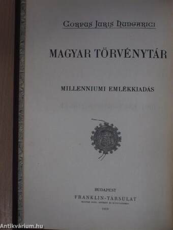 1907. évi törvényczikkek