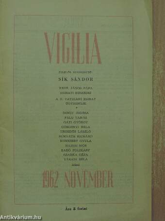 Vigilia 1962. november