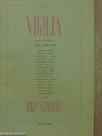 Vigilia 1962. április