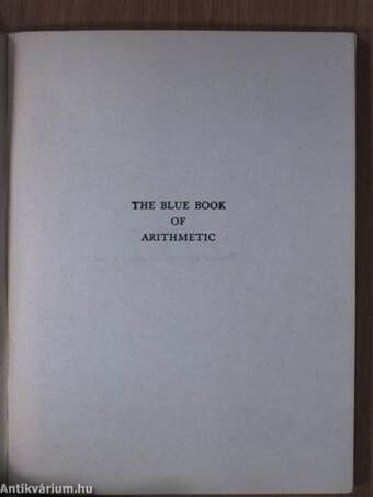 The Blue Book of Arithmetic