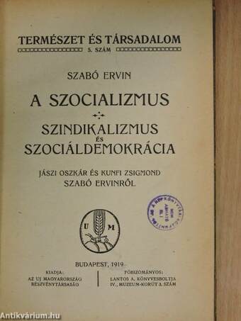 A szocializmus/Szindikalizmus és szociáldemokrácia