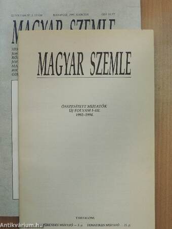 Magyar Szemle 1995. (nem teljes évfolyam)