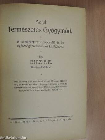 Az új természetes gyógymód I. (töredék)