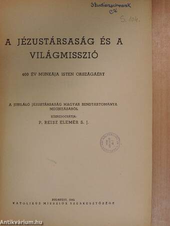 A Jézustársaság és a világmisszió