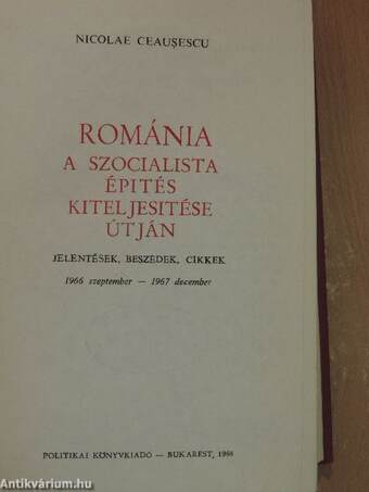 Románia a szocialista építés kiteljesítése útján 2.