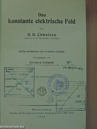 Das konstante elektrische Feld/Das konstante Magnetfeld IV/1-2.