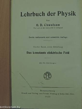 Das konstante elektrische Feld/Das konstante Magnetfeld IV/1-2.