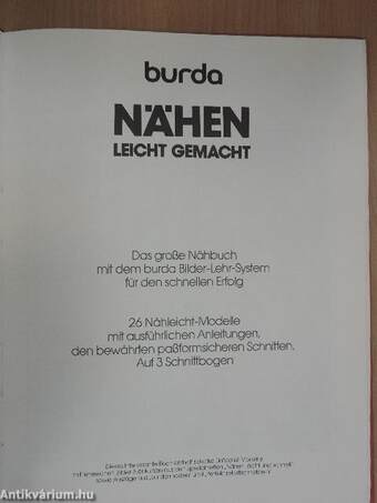 Burda Nähen leicht gemacht