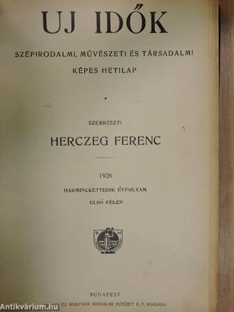 Uj Idők 1926. január-december I-II.