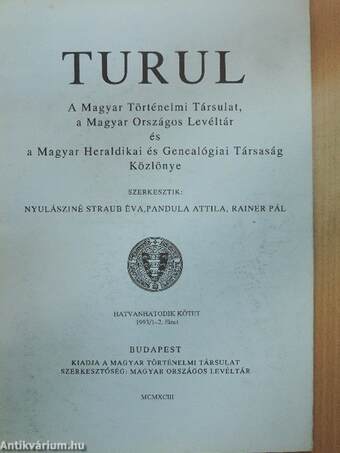 Turul 1993/1-2.