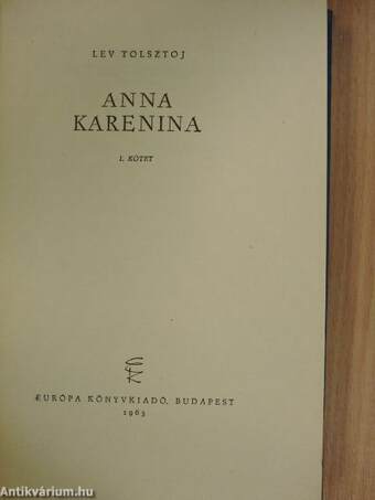 Anna Karenina I-II.