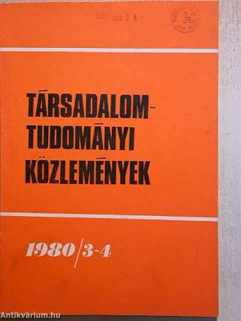 Társadalomtudományi Közlemények 1980/3-4.