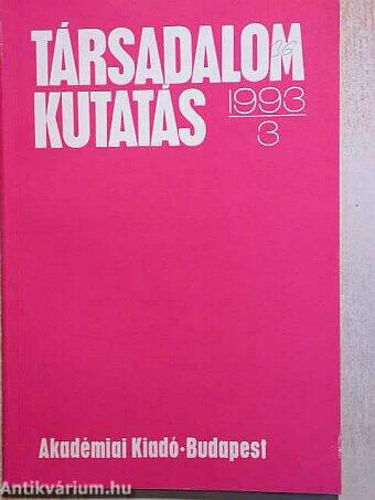 Társadalomkutatás 1993/3.