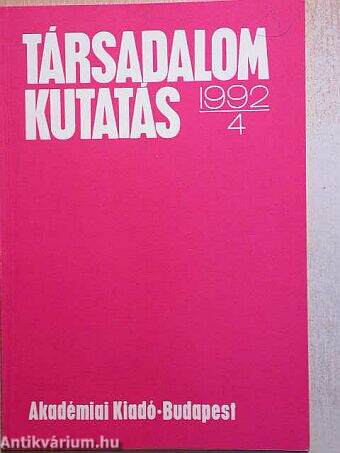 Társadalomkutatás 1992/4.