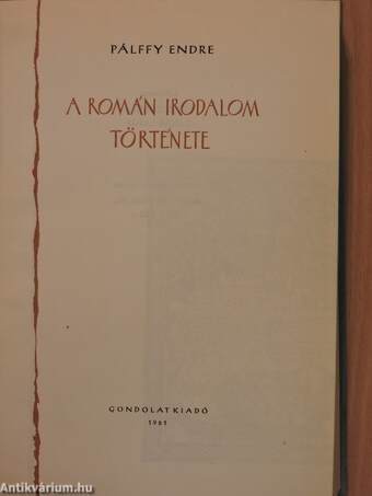 A román irodalom története