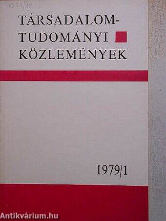 Társadalomtudományi Közlemények 1979/1-4.