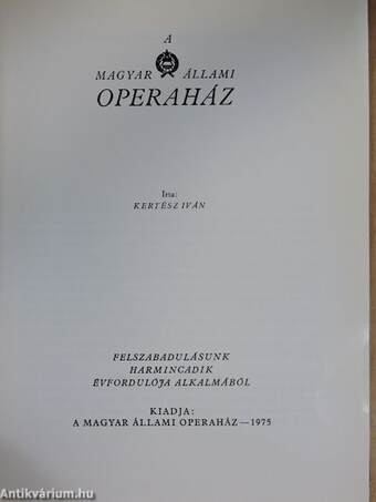 A Magyar Állami Operaház - 1975