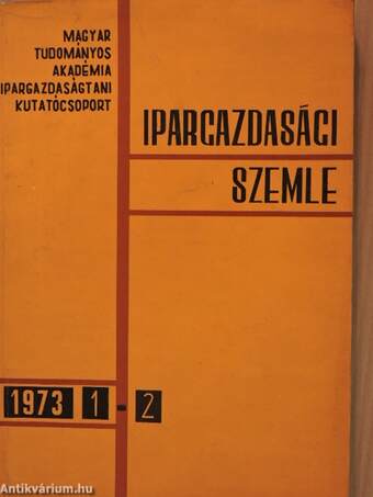 Ipargazdasági szemle 1973/1-2.