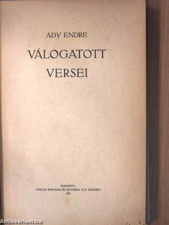 Ady Endre válogatott versei