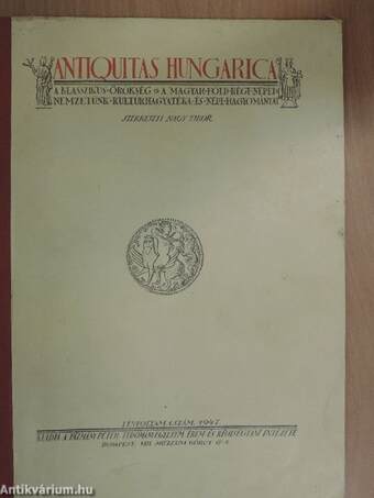 Antiquitas Hungarica 1947/1.