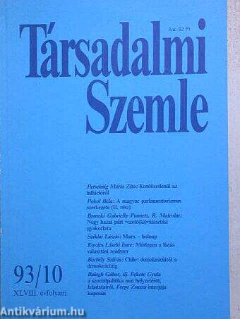 Társadalmi Szemle 1993. október