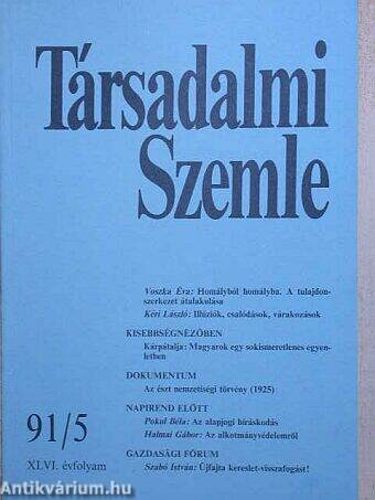 Társadalmi Szemle 1991. május