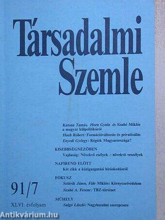 Társadalmi Szemle 1991. július