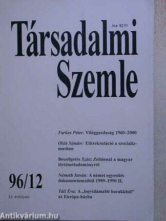 Társadalmi Szemle 1996. december