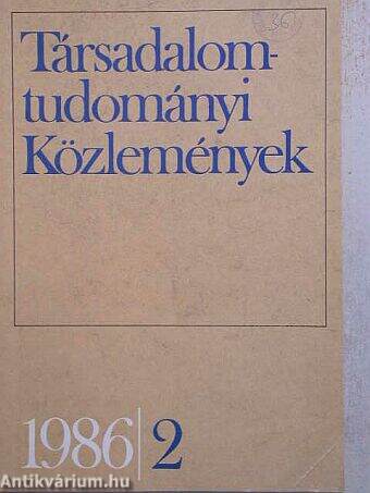 Társadalomtudományi Közlemények 1986/2.