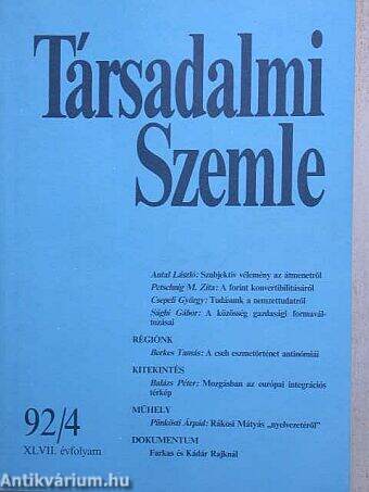 Társadalmi Szemle 1992. április