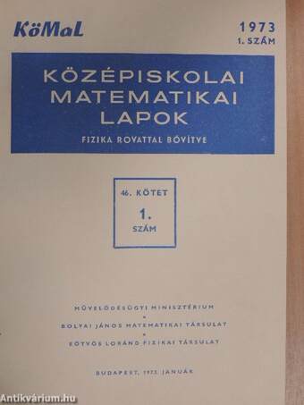 Középiskolai matematikai lapok 1973/1-10.