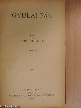 Gyulai Pál I. (töredék)