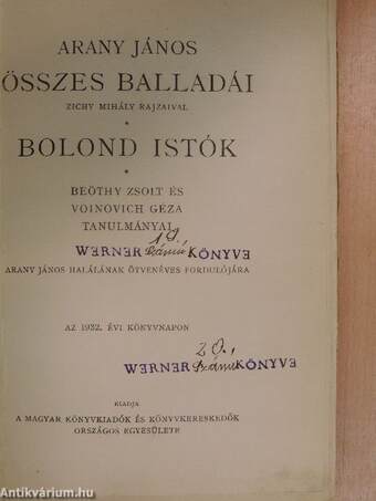 Arany János összes balladái/Bolond Istók