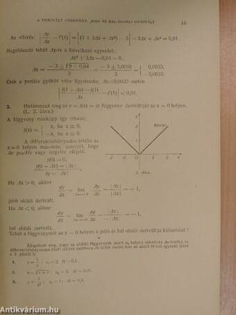 Műszaki matematikai gyakorlatok A. III.