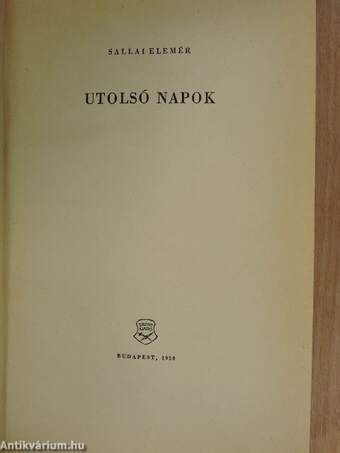 Utolsó napok