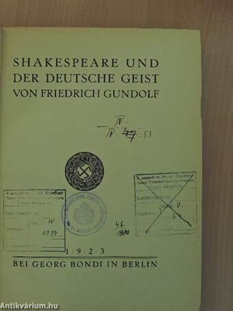 Shakespeare und der Deutsche Geist