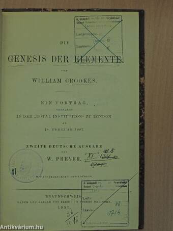 Die Genesis der Elemente