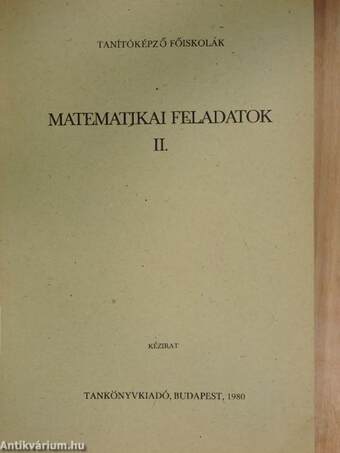 Matematikai feladatok II.