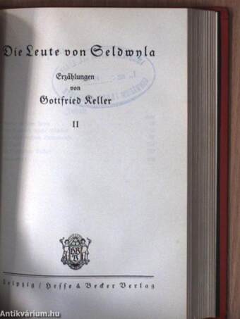 Gottfried Keller Sämtliche Werke in vierzehn Teilen 1-14. (gótbetűs)