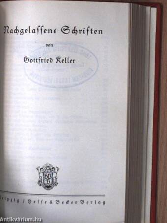 Gottfried Keller Sämtliche Werke in vierzehn Teilen 1-14. (gótbetűs)