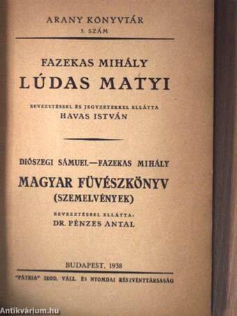 Lúdas Matyi/Magyar füvészkönyv