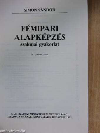 Fémipari alapképzés