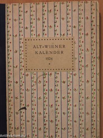 Alt-Wiener Kalender für das Jahr 1924 (gótbetűs)