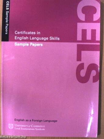 CELS - Certificates in English Language Skills - Sample Papers/Handbook - CD-vel