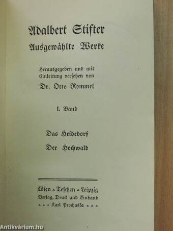 Ausgewählte Werke I-VII. (gótbetűs)