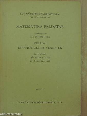 Matematika példatár VIII.