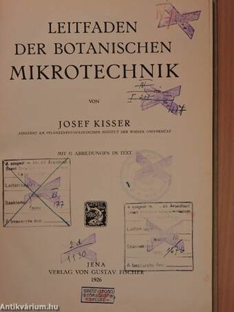 Leitfaden der Botanischen Mikrotechnik